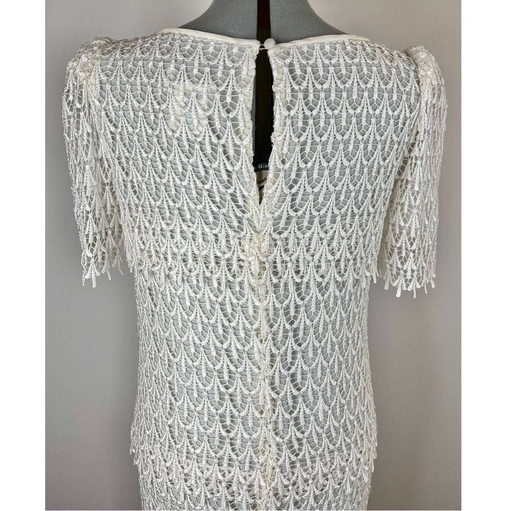 VINTAGE 1970's Crochet Flapper-style Dress - Picture 4 of 12